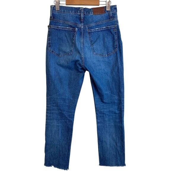 Madewell The Perfect Vintage High Waist Frayed Hem Crop Jeans Style size 27 - Picture 3 of 10